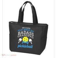Some Grandpas Play Bingo But Badass Grandpas Play Pickleball Tote Bag thumb 3