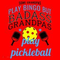 Some Grandpas Play Bingo But Badass Grandpas Play Pickleball Santa Hat thumb 1