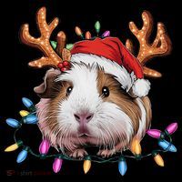Santa Guinea Pig Christmas Lights Guinea Pig Reindeer Xmas Coffee Mug thumb 5