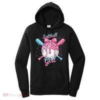Softball Girl Player Vibes Coquette Bow Softball Mama Women's Hoodie thumb 0