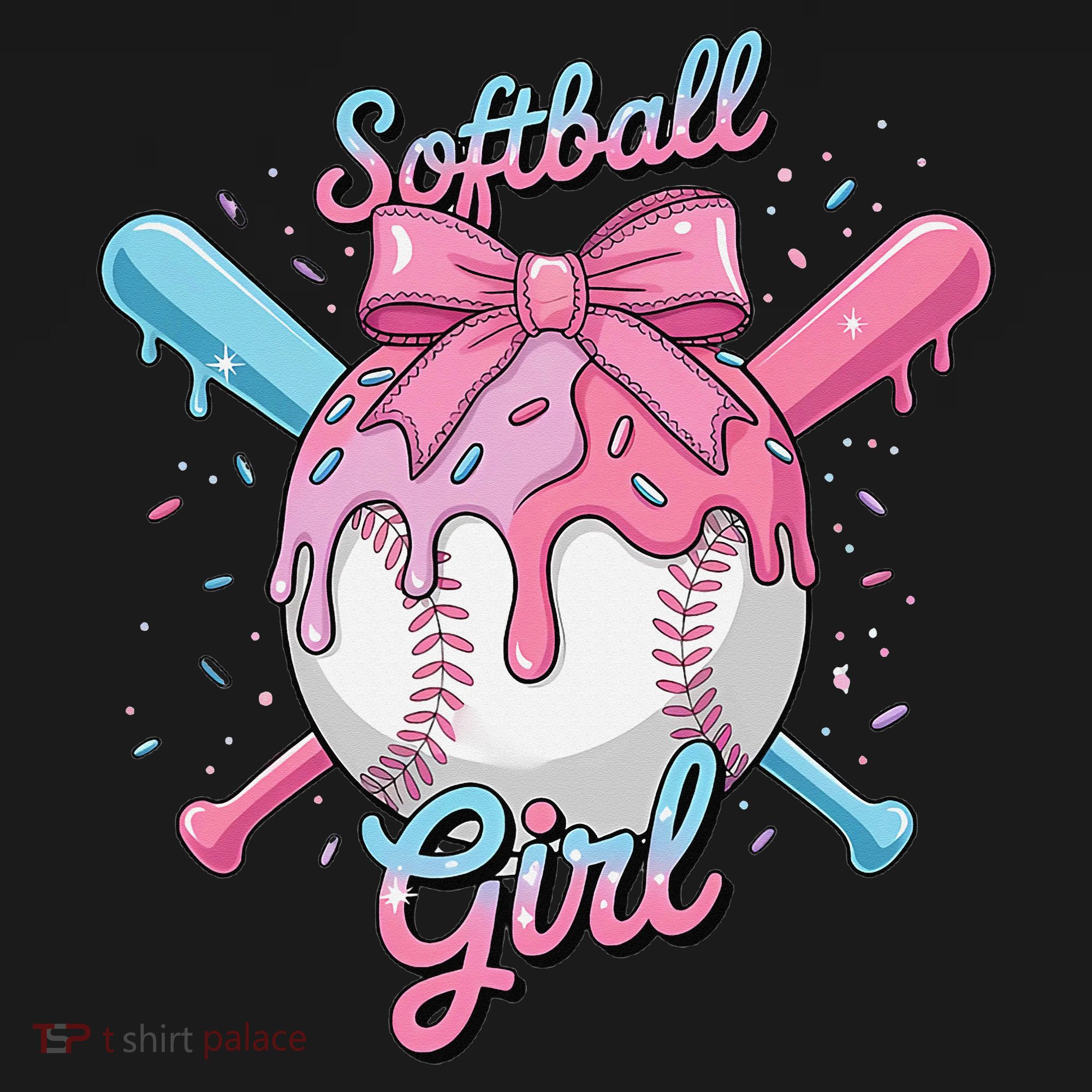 Softball Girl Player Vibes Coquette Bow Softball Mama Women's Hoodie