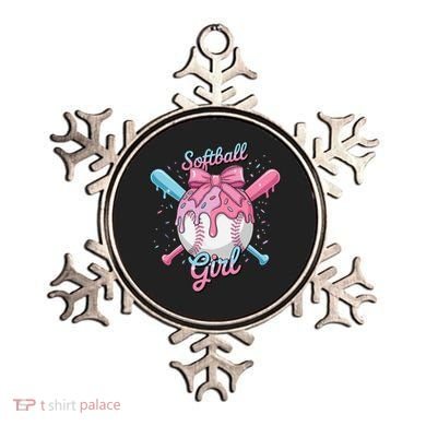Softball Girl Player Vibes Coquette Bow Softball Mama Ornament