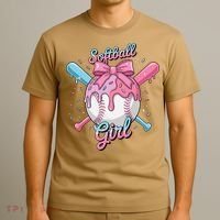 Softball Girl Player Vibes Coquette Bow Softball Mama T-Shirt thumb 3