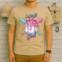 Softball Girl Player Vibes Coquette Bow Softball Mama T-Shirt thumb 6