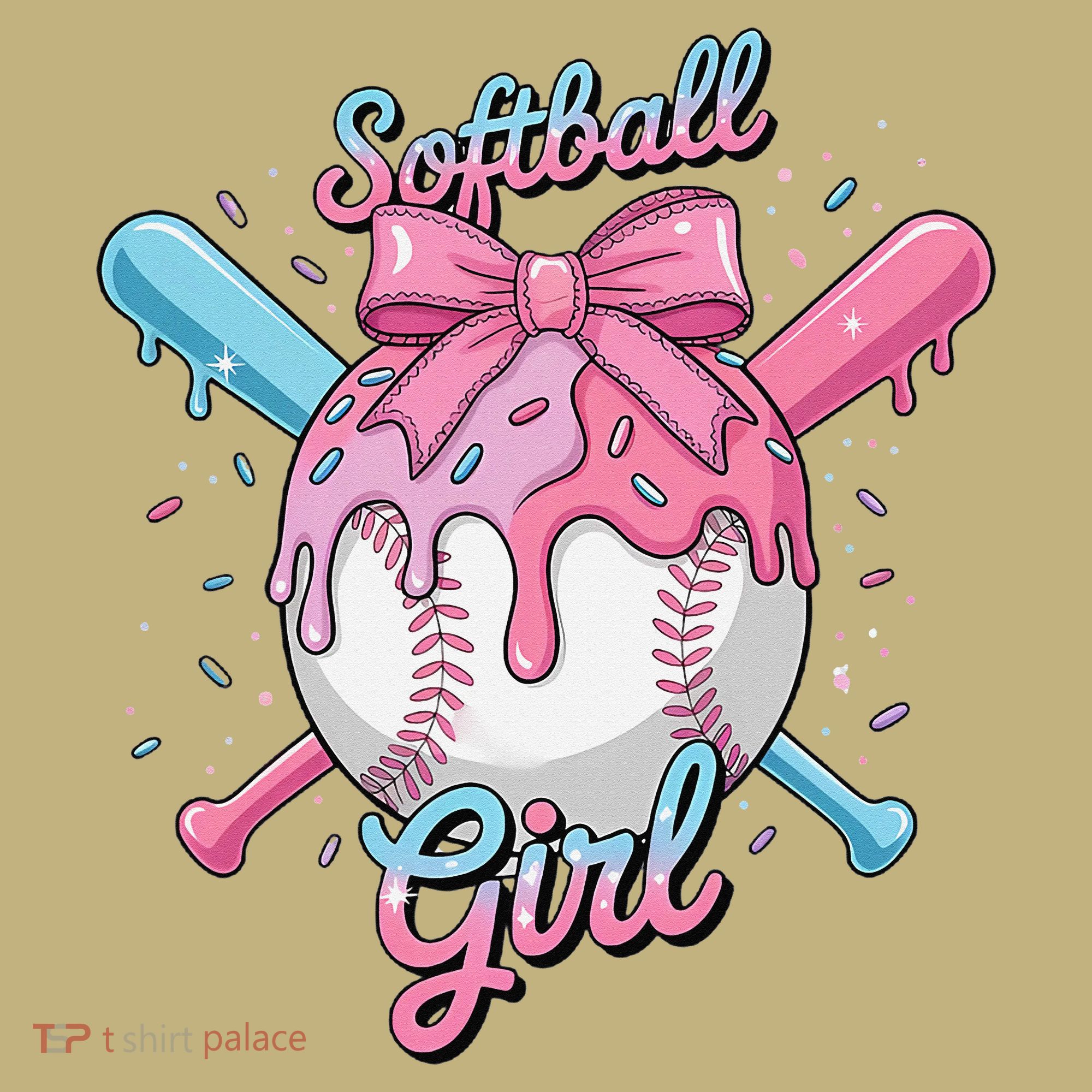 Softball Girl Player Vibes Coquette Bow Softball Mama Mousepad
