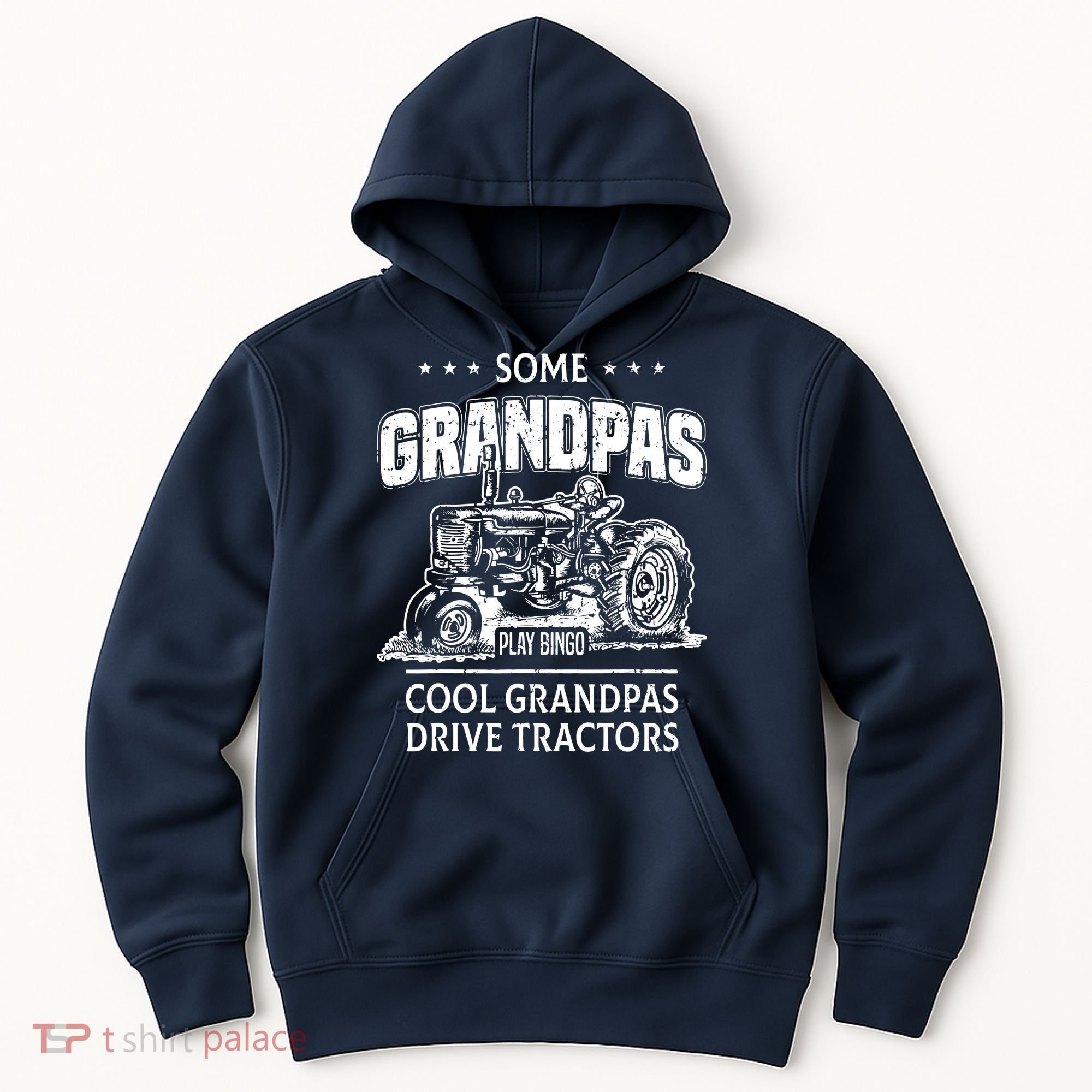 Some Grandpas Play Bingo Cool Grandpas Drive Tractors Farmer Hoodie