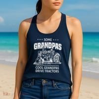 Some Grandpas Play Bingo Cool Grandpas Drive Tractors Farmer Women's Tank Top thumb 2
