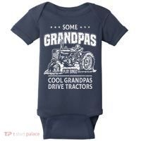 Some Grandpas Play Bingo Cool Grandpas Drive Tractors Farmer Baby Bodysuit thumb 0