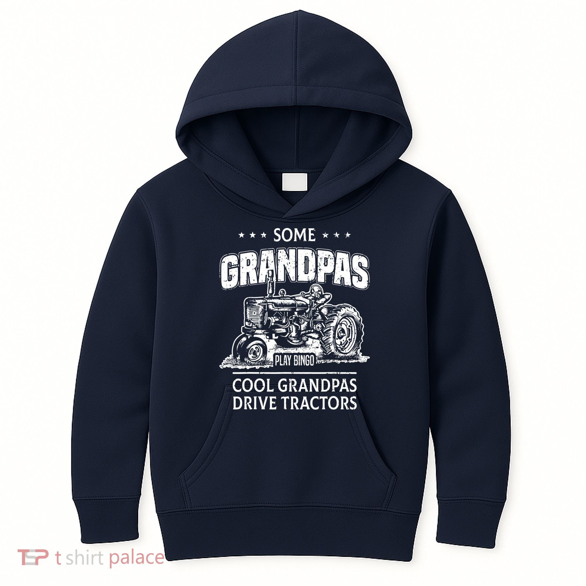 Some Grandpas Play Bingo Cool Grandpas Drive Tractors Farmer Kids Hoodie