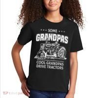 Some Grandpas Play Bingo Cool Grandpas Drive Tractors Farmer Kids T-Shirt thumb 2