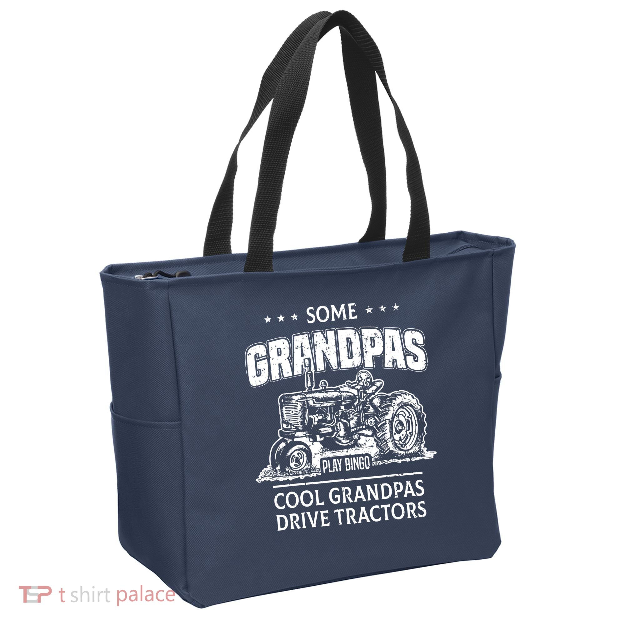 Some Grandpas Play Bingo Cool Grandpas Drive Tractors Farmer Tote Bag