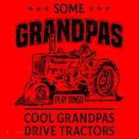 Some Grandpas Play Bingo Cool Grandpas Drive Tractors Farmer Santa Hat thumb 1