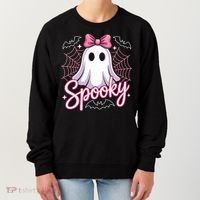 Spooky Ghost Pink Coquette Halloween Cute Women's Sweatshirt thumb 0