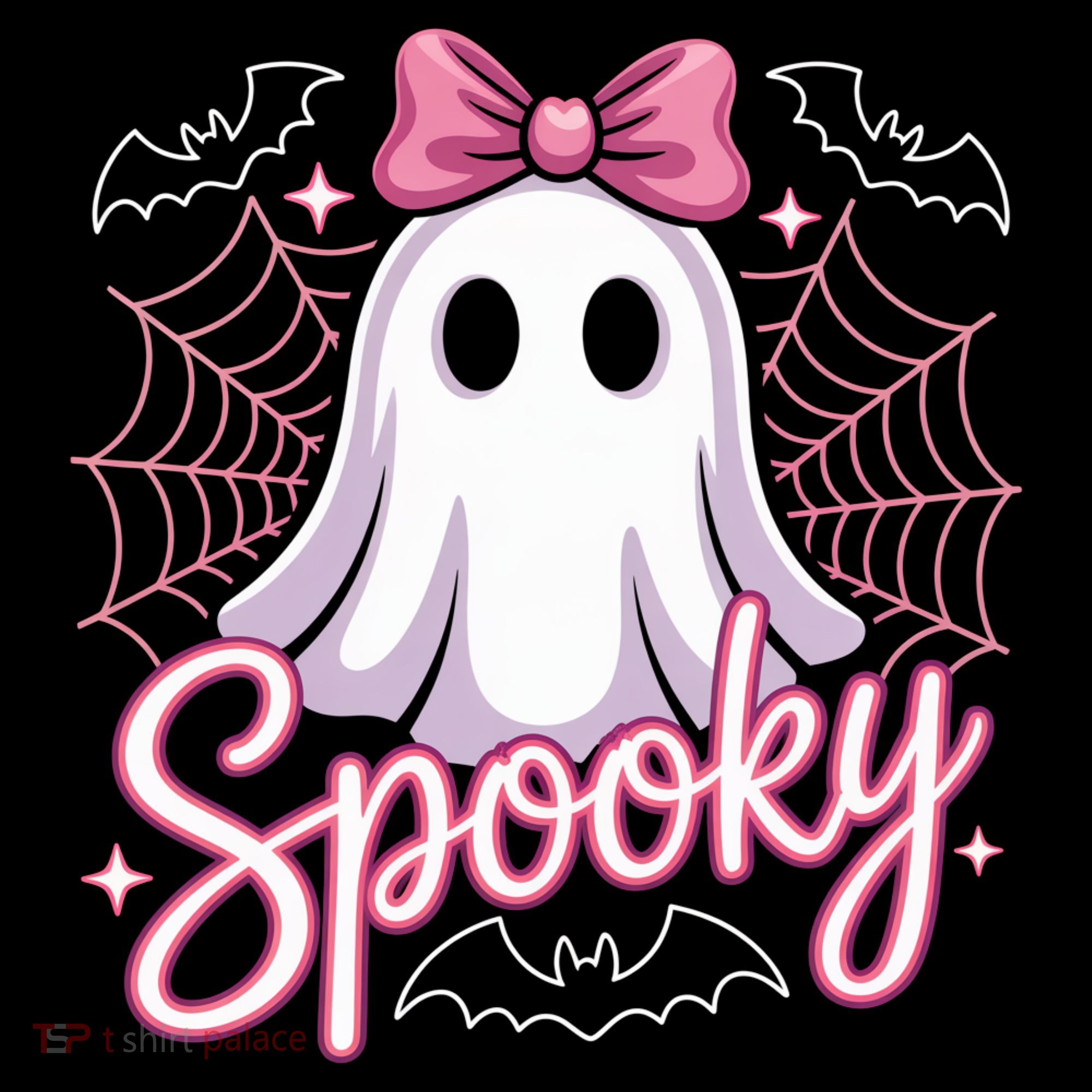 Spooky Ghost Pink Coquette Halloween Cute Doggie Tank