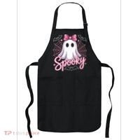 Spooky Ghost Pink Coquette Halloween Cute Apron thumb 0