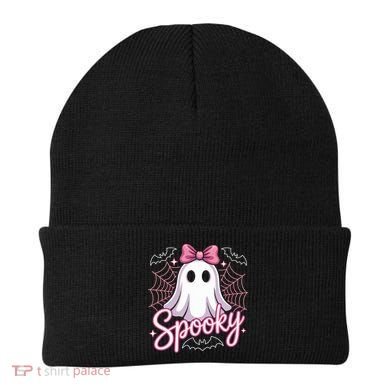 Spooky Ghost Pink Coquette Halloween Cute Beanie