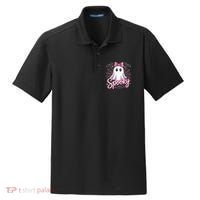 Spooky Ghost Pink Coquette Halloween Cute Dry Zone Grid Polo thumb 0