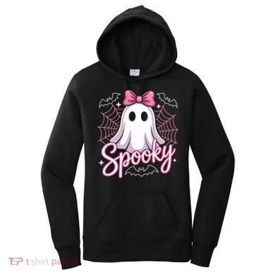 Spooky Ghost Pink Coquette Halloween Cute Women's Hoodie