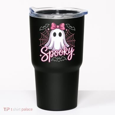 Spooky Ghost Pink Coquette Halloween Cute Tumbler