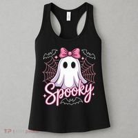 Spooky Ghost Pink Coquette Halloween Cute Women's Tank Top thumb 3