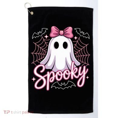 Spooky Ghost Pink Coquette Halloween Cute Golf Towel
