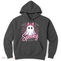 Spooky Ghost Pink Coquette Halloween Cute Hoodie thumb 0