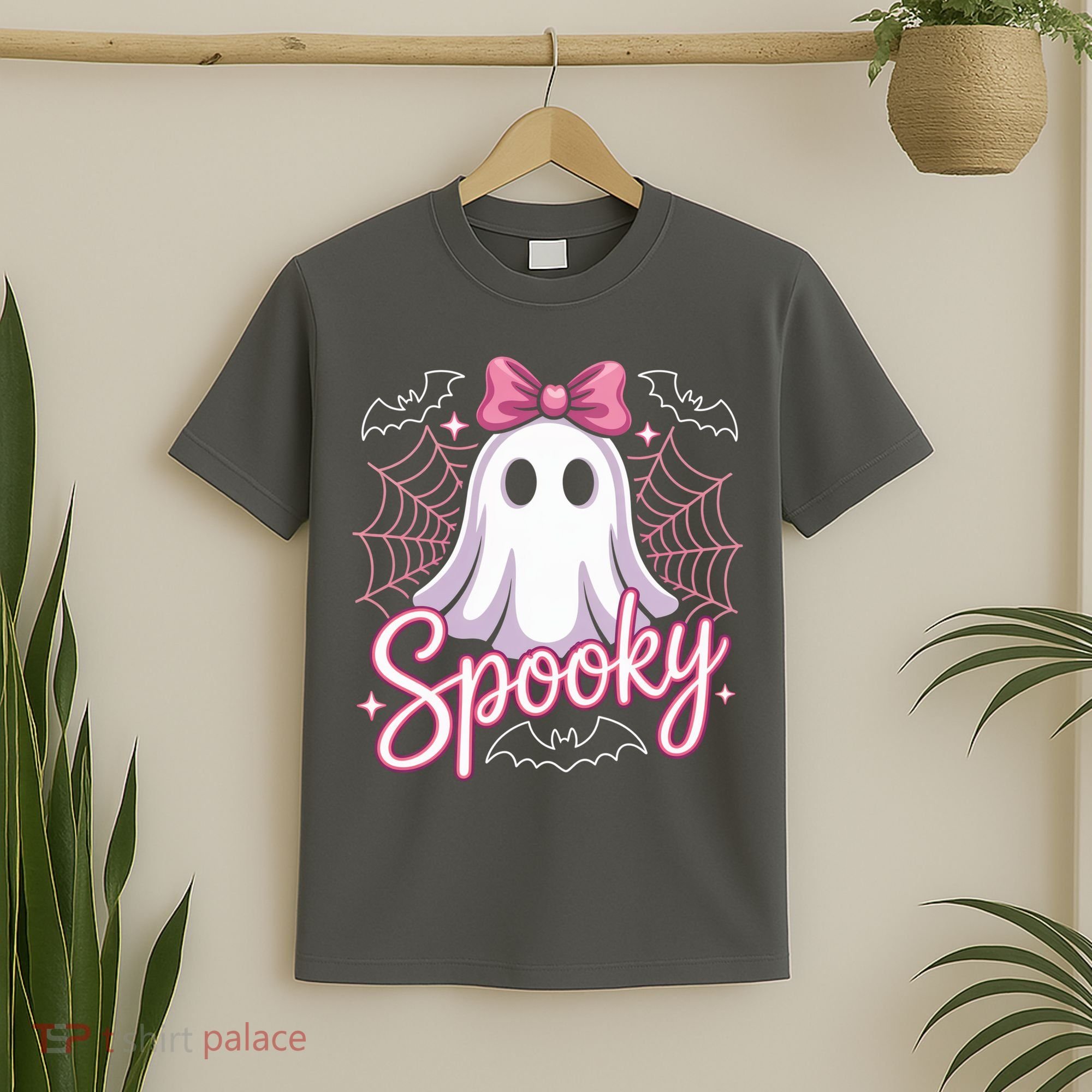 Spooky Ghost Pink Coquette Halloween Cute T-Shirt