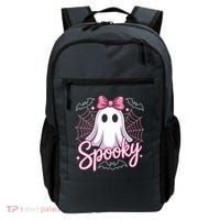 Spooky Ghost Pink Coquette Halloween Cute Backpack thumb 0