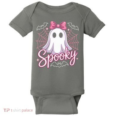 Spooky Ghost Pink Coquette Halloween Cute Baby Bodysuit