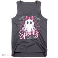 Spooky Ghost Pink Coquette Halloween Cute Tank Top thumb 0