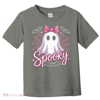 Spooky Ghost Pink Coquette Halloween Cute Toddler T-Shirt