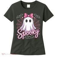 Spooky Ghost Pink Coquette Halloween Cute Women's T-Shirt thumb 0