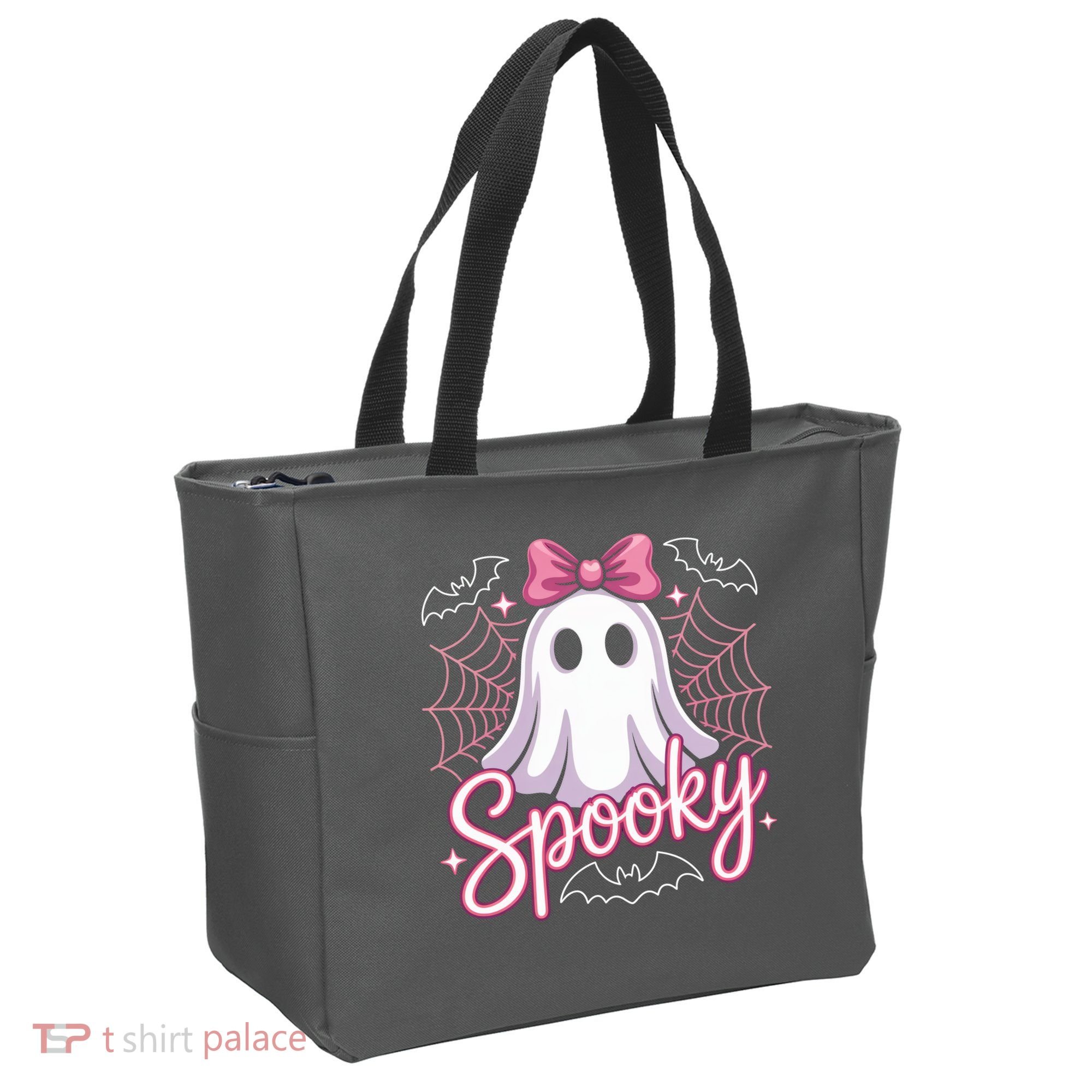 Spooky Ghost Pink Coquette Halloween Cute Tote Bag