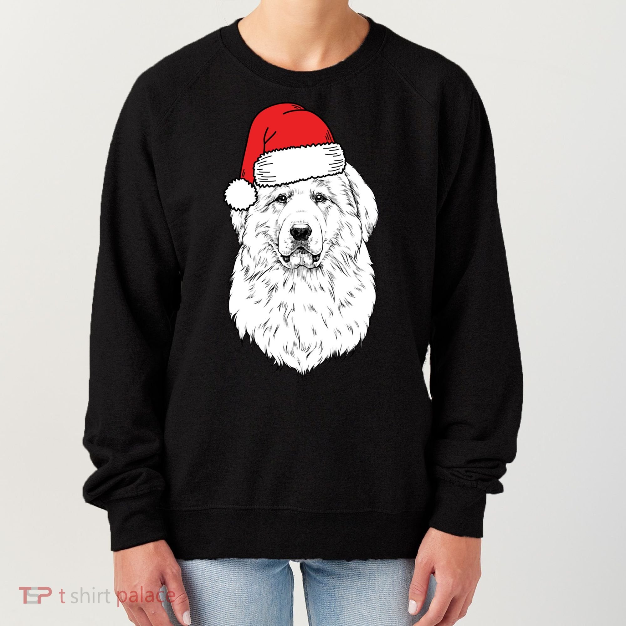 Santa Great Pyrenees Dog Ugly Christmas Meaningful Gift Women's Sweatshirt