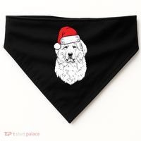 Santa Great Pyrenees Dog Ugly Christmas Meaningful Gift USA-Made Doggie Bandana thumb 0