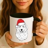 Santa Great Pyrenees Dog Ugly Christmas Meaningful Gift Coffee Mug thumb 3