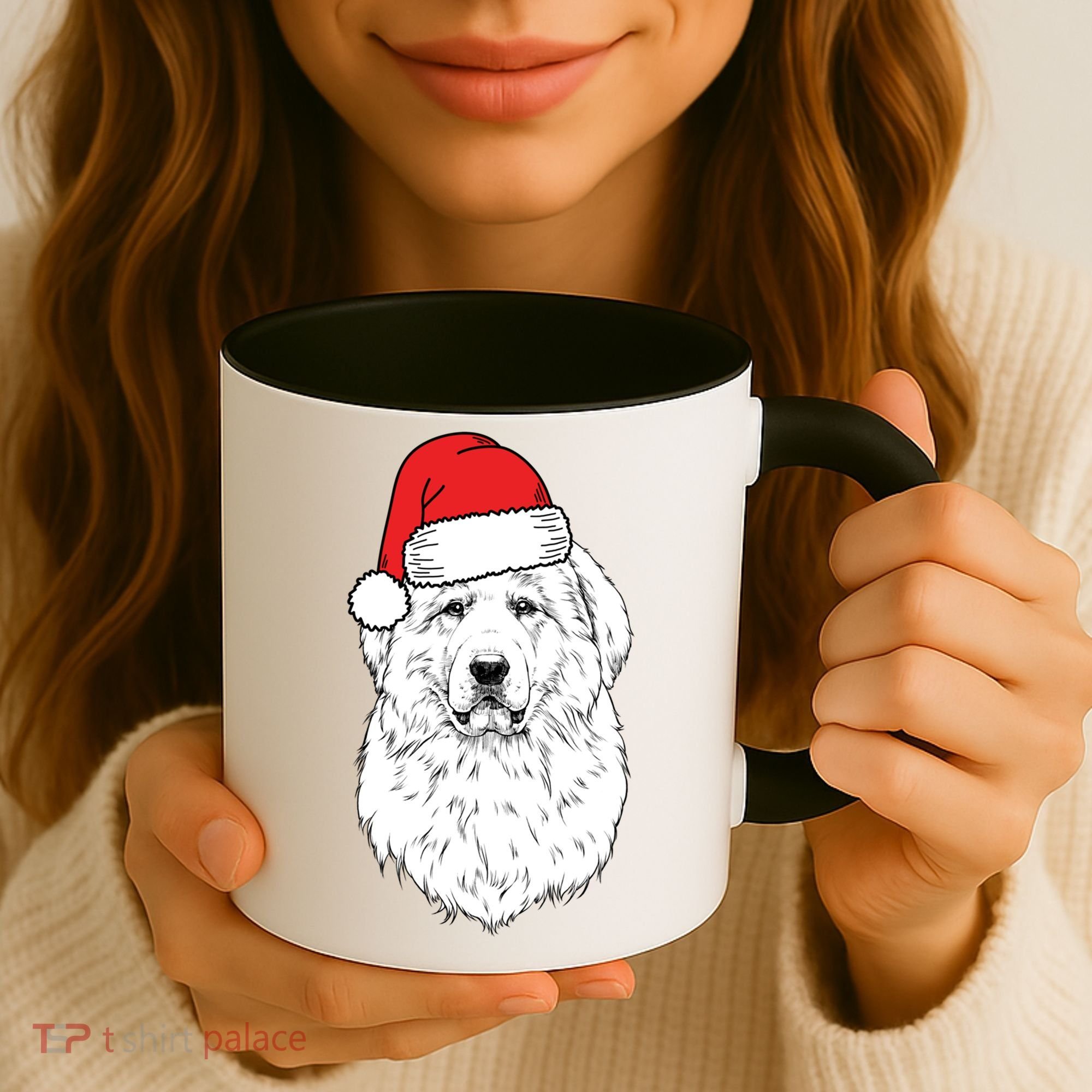 Santa Great Pyrenees Dog Ugly Christmas Meaningful Gift Coffee Mug
