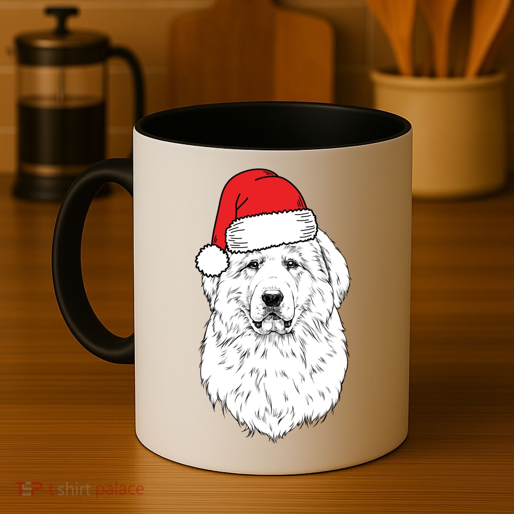Santa Great Pyrenees Dog Ugly Christmas Meaningful Gift Coffee Mug