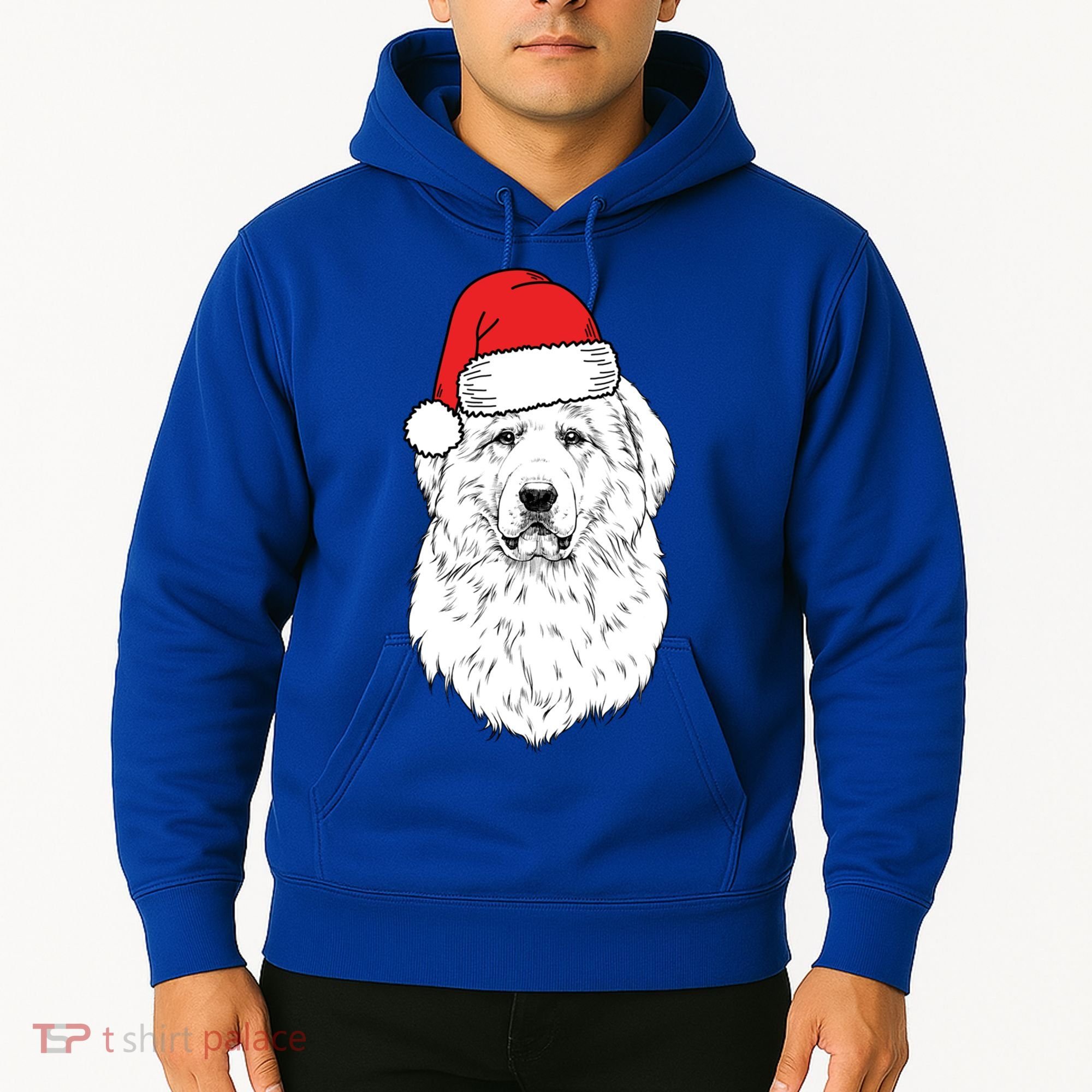 Santa Great Pyrenees Dog Ugly Christmas Meaningful Gift Hoodie