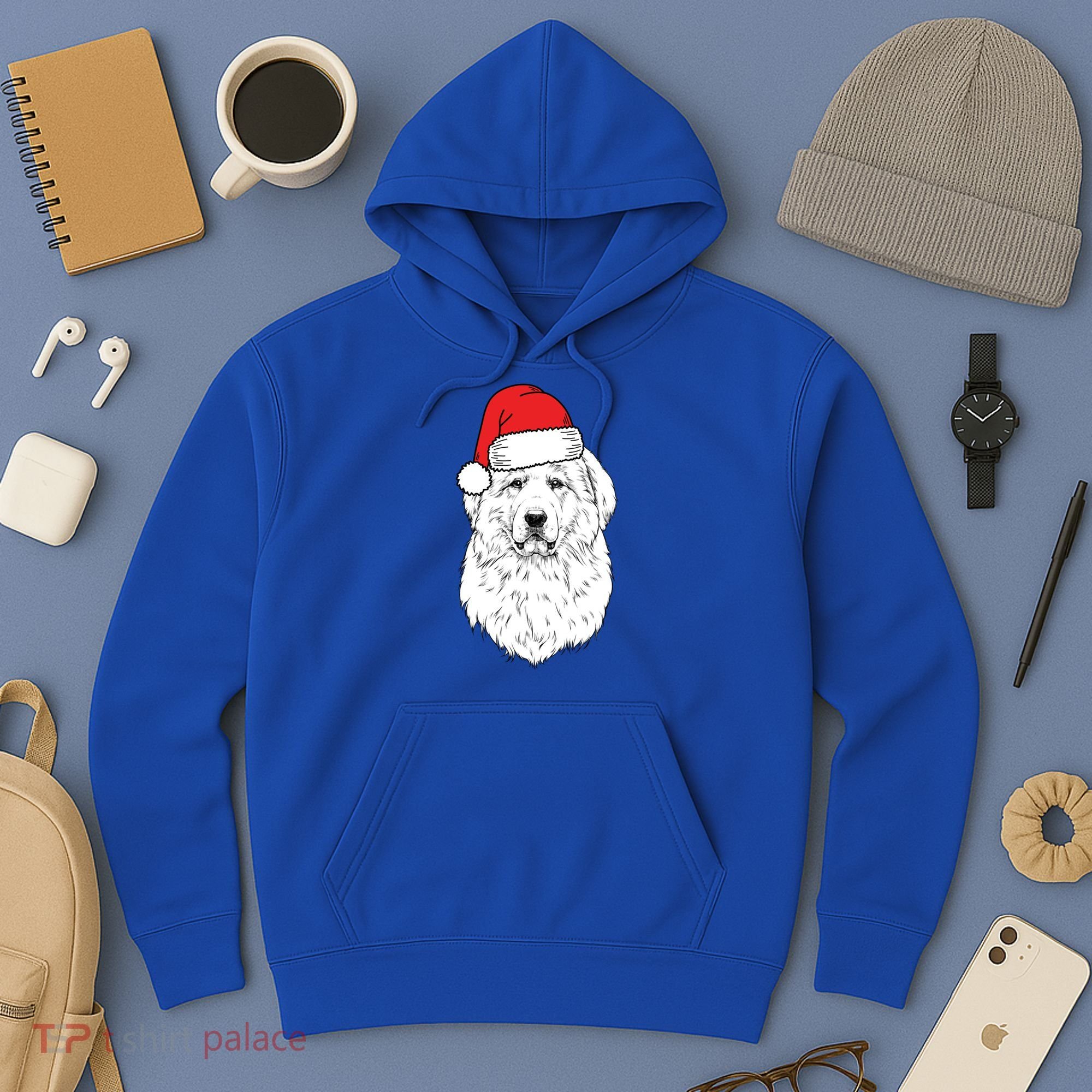 Santa Great Pyrenees Dog Ugly Christmas Meaningful Gift Hoodie