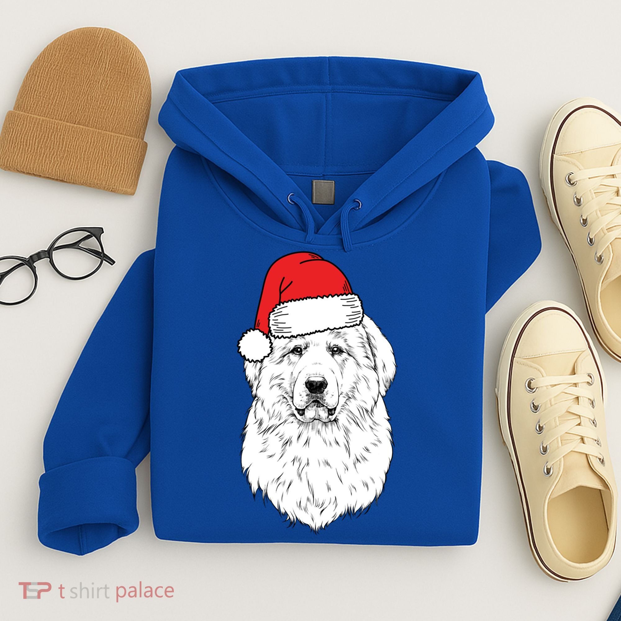 Santa Great Pyrenees Dog Ugly Christmas Meaningful Gift Hoodie