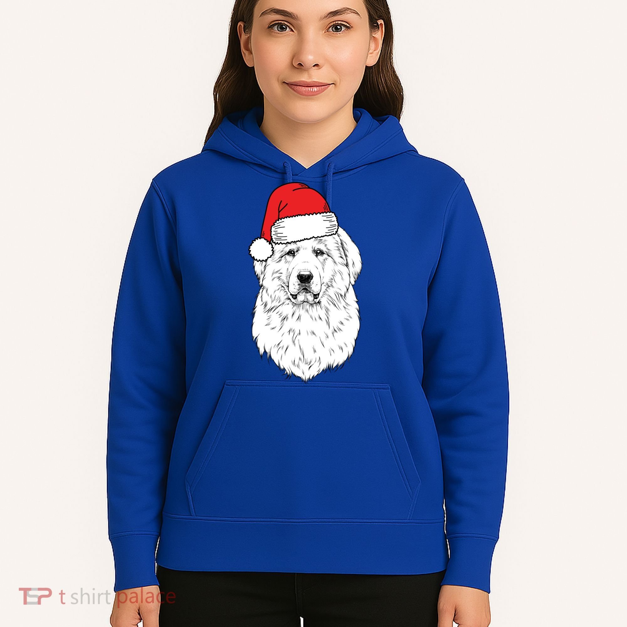 Santa Great Pyrenees Dog Ugly Christmas Meaningful Gift Hoodie