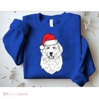 Santa Great Pyrenees Dog Ugly Christmas Meaningful Gift Sweatshirt thumb 2
