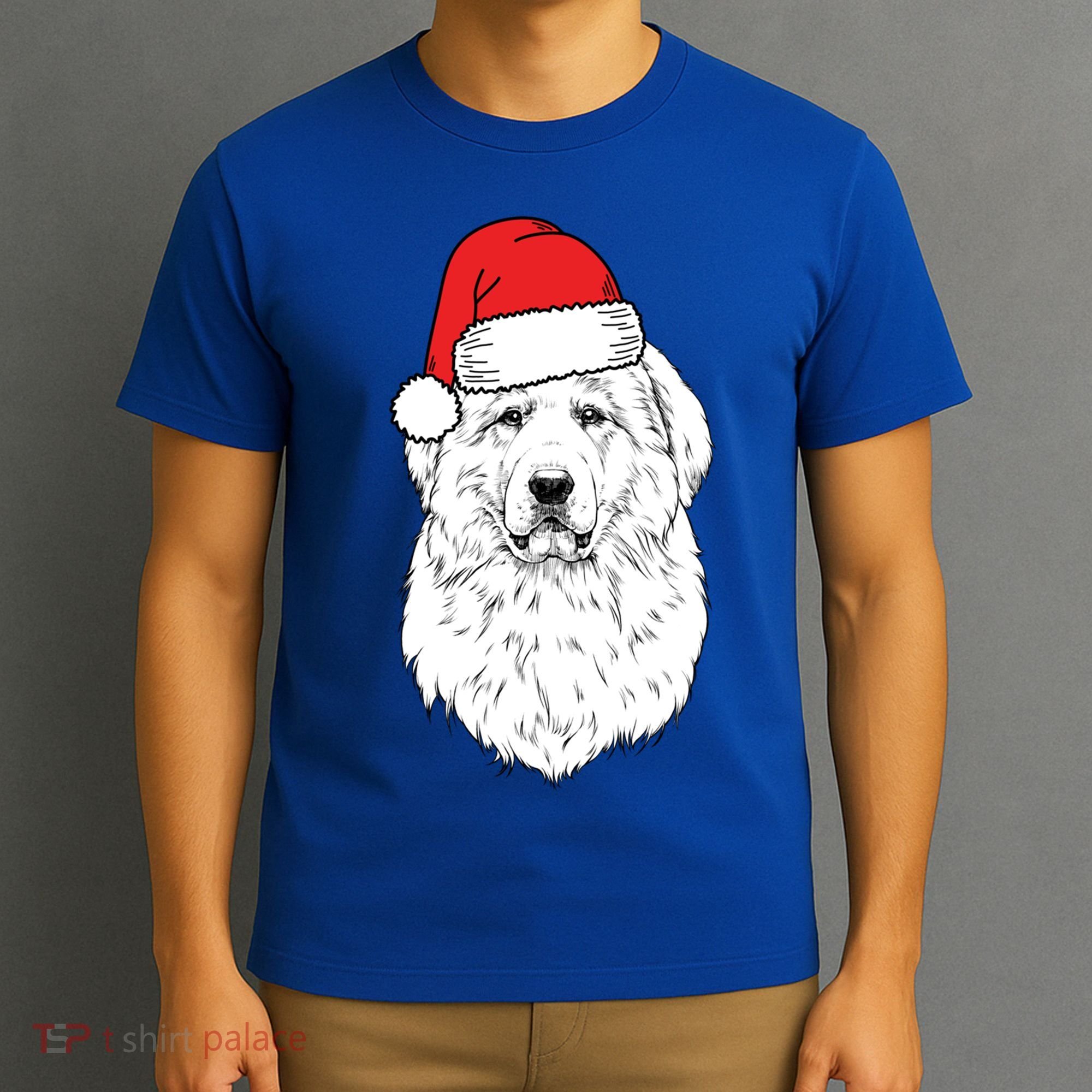 Santa Great Pyrenees Dog Ugly Christmas Meaningful Gift T-Shirt