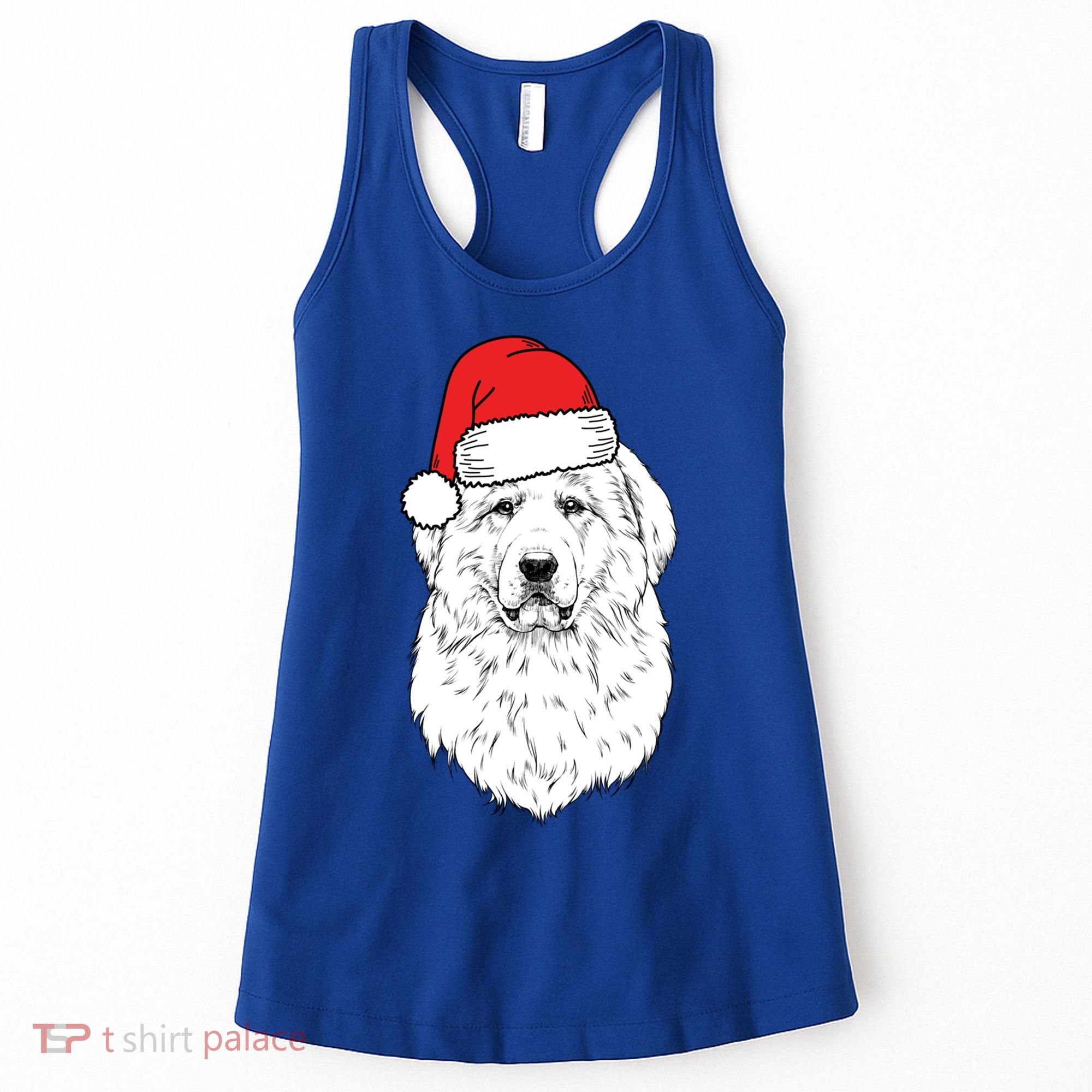 Santa Great Pyrenees Dog Ugly Christmas Meaningful Gift Women's Tank Top