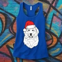 Santa Great Pyrenees Dog Ugly Christmas Meaningful Gift Women's Tank Top thumb 3