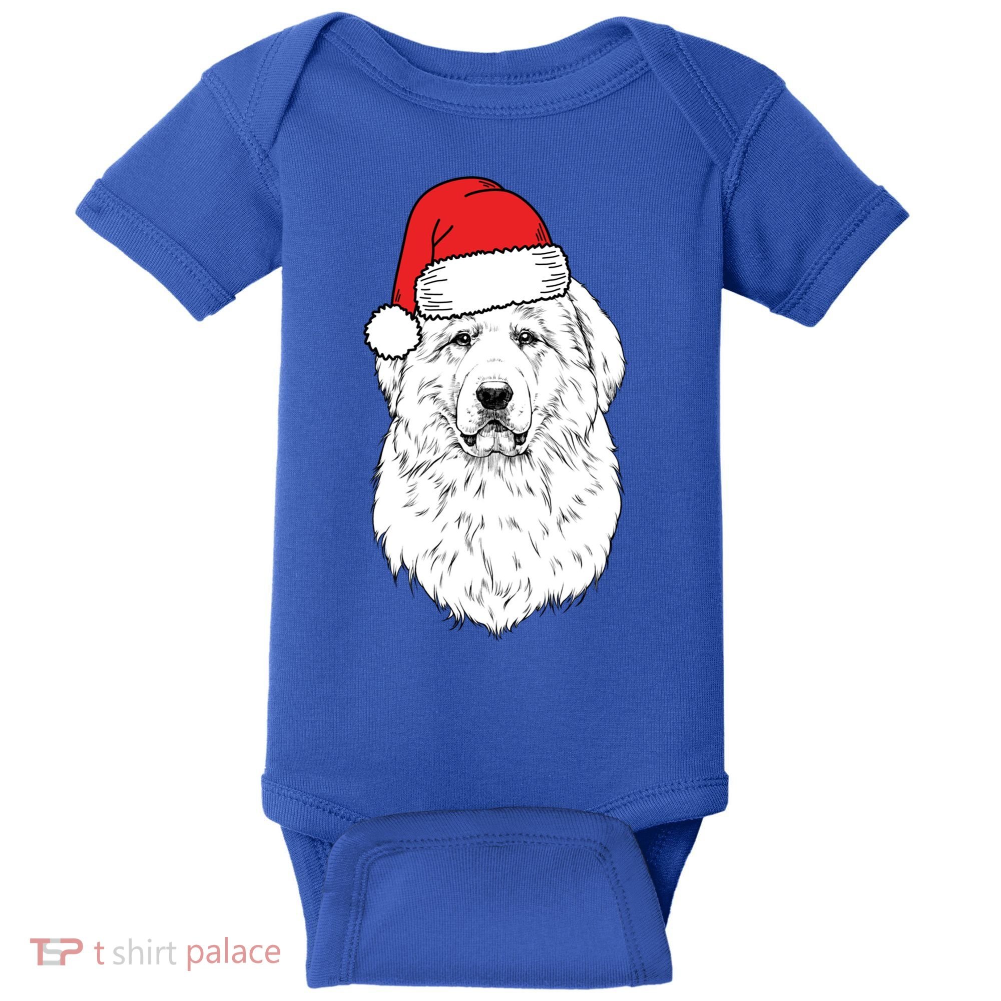 Santa Great Pyrenees Dog Ugly Christmas Meaningful Gift Baby Bodysuit