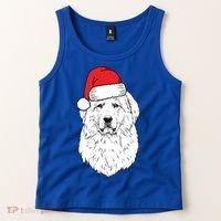 Santa Great Pyrenees Dog Ugly Christmas Meaningful Gift Tank Top thumb 2