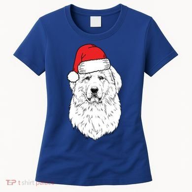 Santa Great Pyrenees Dog Ugly Christmas Meaningful Gift Women's T-Shirt