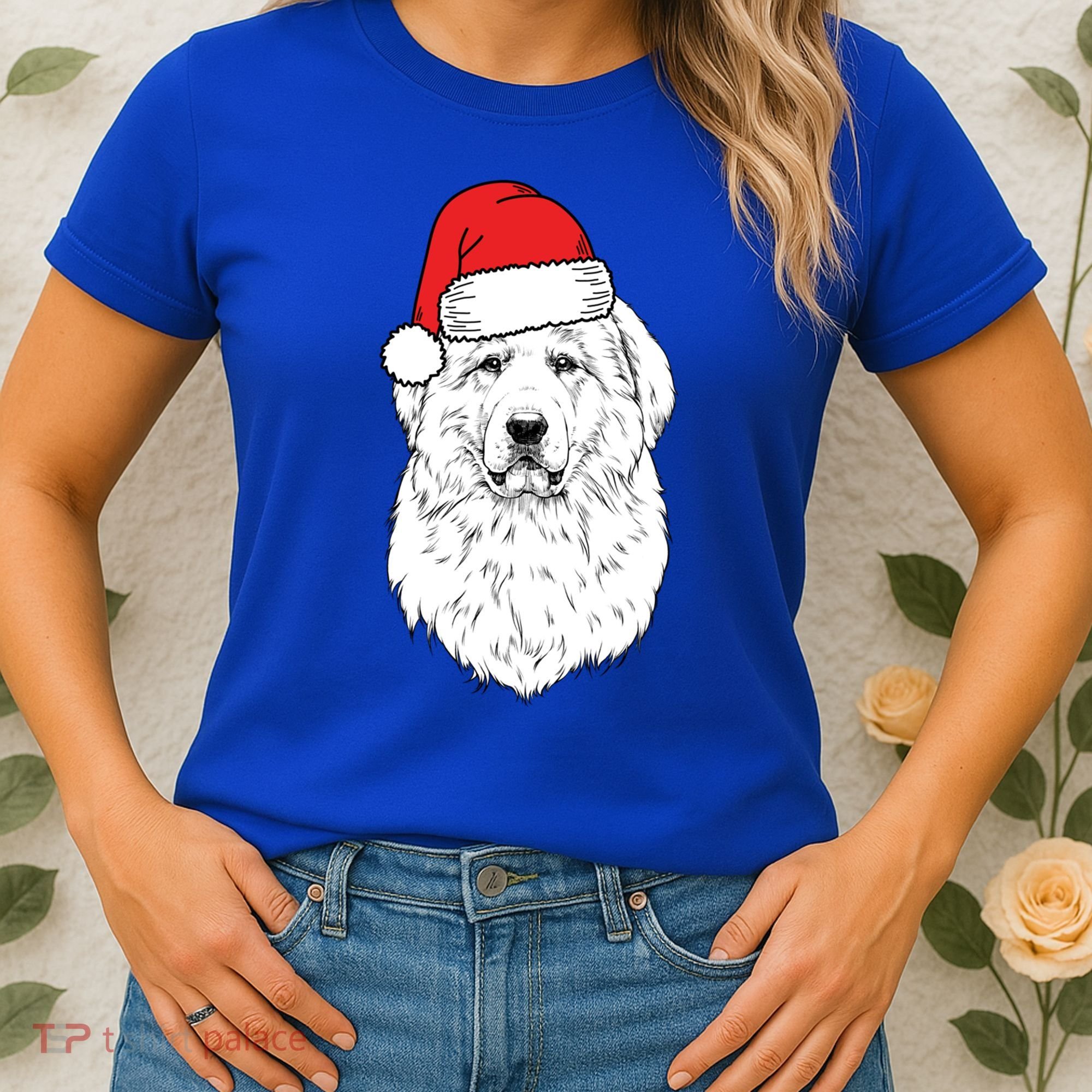 Santa Great Pyrenees Dog Ugly Christmas Meaningful Gift Women's T-Shirt